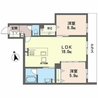 ソラマ【0103号室】の間取り