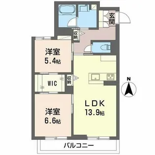 シャーメゾン 新大宮【0202号室】の間取り