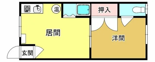 平成ハイツ1号棟【208号室】の間取り
