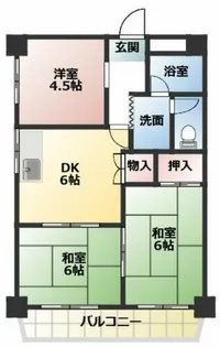 桜井ハイツ【4D号室】の間取り