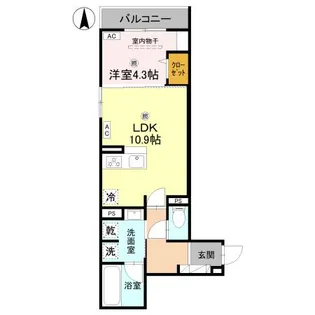 トリシア今川【2階】の間取り