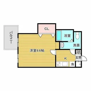 フレンシアノイエ東三国【4階】の間取り