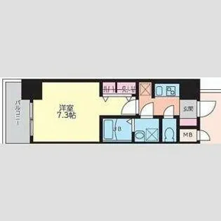 S-RESIDENCE三国WEST【10階】の間取り