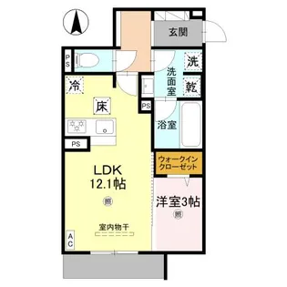 トリシア今川【1階】の間取り