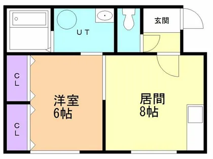 ミッキーハウス登別【103号室】の間取り