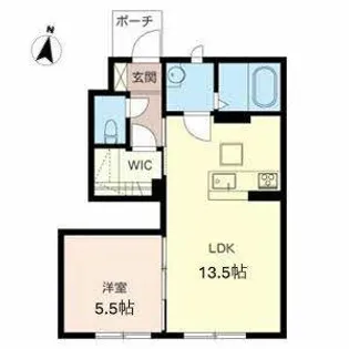 PineRoots 良福寺【A102号室】の間取り