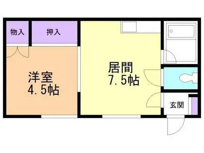 ハイツサンサーラ【203号室】の間取り
