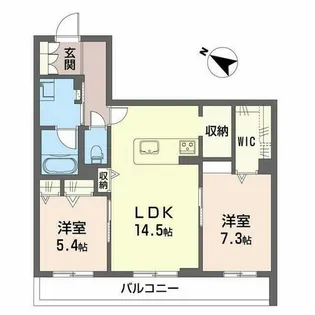 コティマヒルズ生駒【0302号室】の間取り
