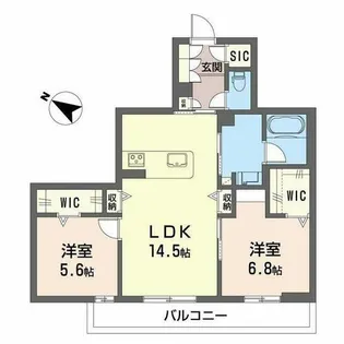 コティマヒルズ生駒【0303号室】の間取り