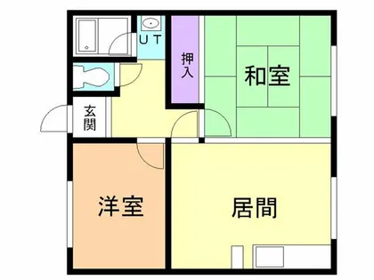 吉岡ハイツ1号棟【1F-号室】の間取り