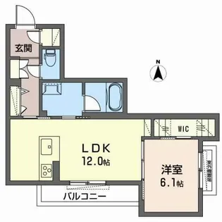 ライムストーン新大宮【0205号室】の間取り