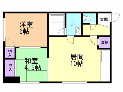 スワンマンション(登別)【2階】の間取り