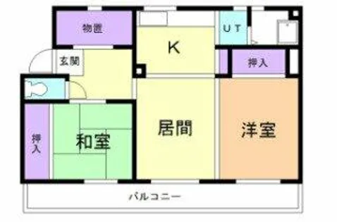 高砂ハイツD棟【404号室】の間取り