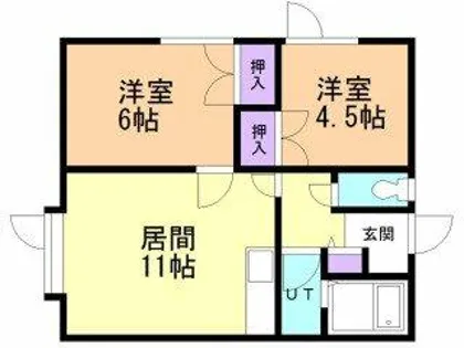 クレール・シャンブル【202号室】の間取り