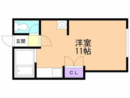 学)大昭グリーンヒル3【105号室】の間取り