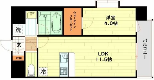 スプランディッド中之島DUE【12階】の間取り
