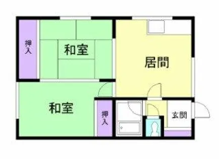 コーポエスポアール【102号室】の間取り