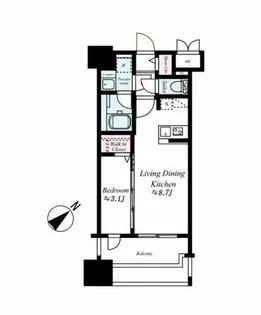 グランフォーレ千早マークスクエアイーストウイング【2階】の間取り