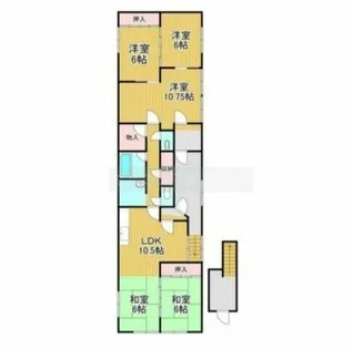 北海道室蘭市本町2丁目【一戸建】の間取り