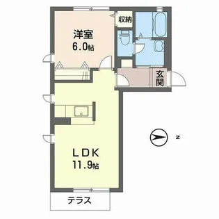 レクエルドN【0103号室】の間取り
