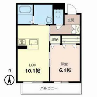 シャーメゾンKANAME【0203号室】の間取り