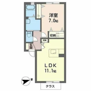 MAST COURT綾部【0102号室】の間取り