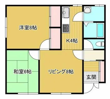 健康マンション2号棟【201号室】の間取り
