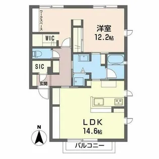 シャーメゾン東花園【2階】の間取り