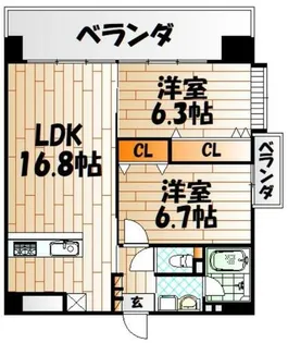 フェルト1021【401号室】の間取り