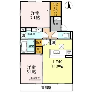 Maison つわぶき【1階】の間取り