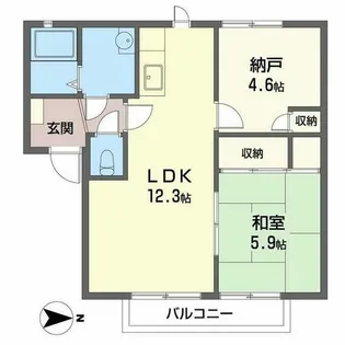 コート ジュネス【0103号室】の間取り