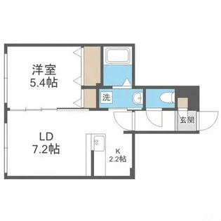 ゼスティ学園前【2階】の間取り