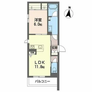 シャーメゾン ボナンザ【0201号室】の間取り