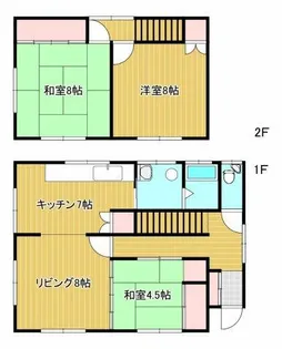 北海道室蘭市中島本町3丁目【一戸建】の間取り