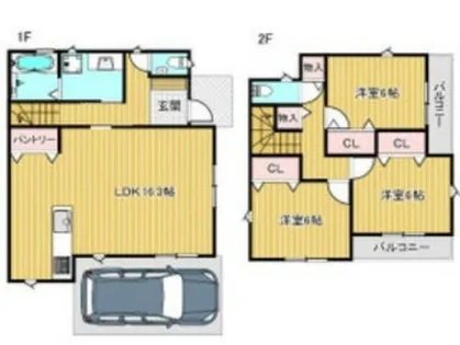 兵庫県尼崎市猪名寺1丁目【一戸建】の間取り