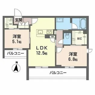 シャーメゾン ボナンザ【0203号室】の間取り