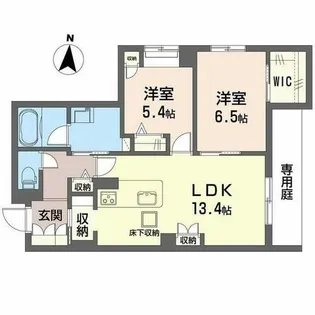 シャーメゾン レソール【0102号室】の間取り