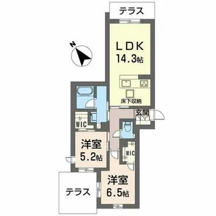 シャーメゾン ストーンフィールド【0103号室】の間取り