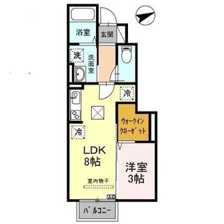 クリエメゾン【103号室】の間取り