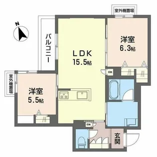 シャーメゾン シンフォニア【0202号室】の間取り