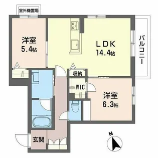 シャーメゾン シンフォニア【0203号室】の間取り