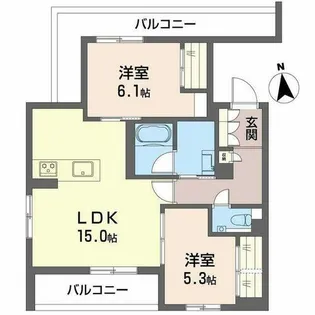 シャーメゾングランベアー【3階】の間取り