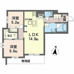 シャーメゾン レソール【0105号室】の間取り