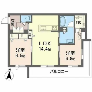シャーメゾン レソール【0201号室】の間取り