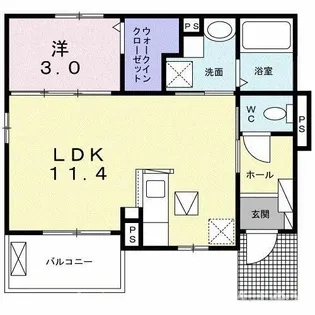 プルミエール・メゾン Ⅱ【1階】の間取り