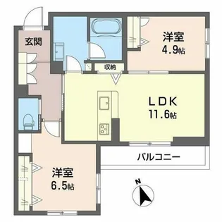 シャーメゾン アヴァンス【2階】の間取り