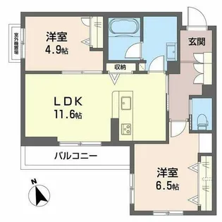 シャーメゾン アヴァンス【2階】の間取り
