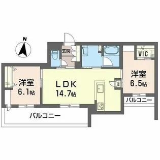 シャーメゾン レソール【0206号室】の間取り