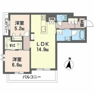 シャーメゾン レソール【0305号室】の間取り