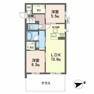 シャーメゾン カーサレジオ【0103号室】の間取り